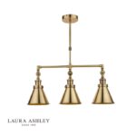 Laura Ashley Rufus 3lt Bar Pendant Antique Brass