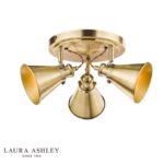 Laura Ashley Rufus 3lt Plate Spotlight Antique Brass