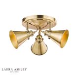 Laura Ashley Rufus 3lt Plate Spotlight Antique Brass