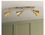 Laura Ashley Rufus 3lt Bar Spotlight Antique Brass - Image 4