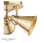 Laura Ashley Rufus 3lt Plate Spotlight Antique Brass - Image 3