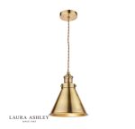 Laura Ashley Rufus Pendant Antique Brass