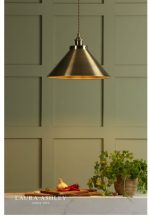 Laura Ashley Rufus Pendant Antique Brass - Image 4