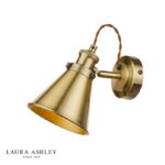Laura Ashley Rufus Single Spotlight Antique Brass