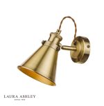 Laura Ashley Rufus Single Spotlight Antique Brass