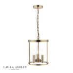 Laura Ashley Selbourne 3lt Lantern Antique Brass Glass