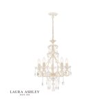Laura Ashley Shamley 5lt Chandelier Matt White Glass