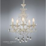 Laura Ashley Shamley 5lt Chandelier Matt White Glass - Image 4