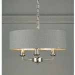 Laura Ashley Sorrento 3lt Pendant Polished Nickel With Charcoal Shade - Image 4