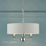 Laura Ashley Sorrento 3lt Pendant Polished Nickel With Silver Shade - Image 3