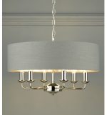 Laura Ashley Sorrento 6lt Pendant Polished Nickel With Charcoal Shade - Image 3