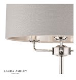 Laura Ashley Sorrento 3lt Floor Lamp Polished Nickel With Silver Shade - Image 3