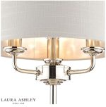 Laura Ashley Sorrento 3lt Table Lamp Polished Nickel With Silver Shade - Image 3