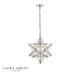Laura Ashley Large Star Pendant Silver Glass