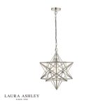 Laura Ashley Large Star Pendant Silver Glass
