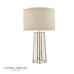 Laura Ashley Star Table Lamp Antique Brass Glass With Shade