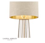 Laura Ashley Star Table Lamp Antique Brass Glass With Shade - Image 3