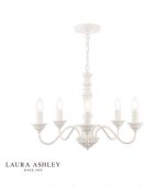 Laura Ashley Tate 5lt Pendant Matt White