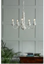 Laura Ashley Tate 5lt Pendant Matt White - Image 2