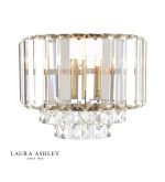 Laura Ashley Vienna Wall Light Antique Brass Crystal