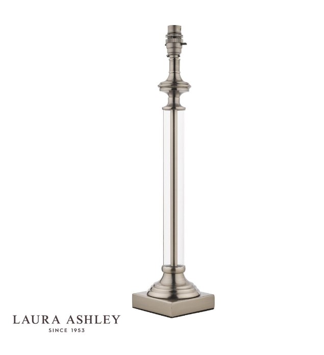 Laura Ashley Winston Table Lamp, Antique Brass & Glass