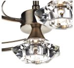 Luther 4lt Semi Flush Antique Brass Crystal - Image 3