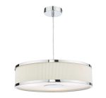 Alvaro 3lt Single Pendant Polished Chrome Ivory