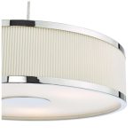 Alvaro 3lt Single Pendant Polished Chrome Ivory - Image 3