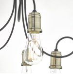 Alzbet 5lt Semi Flush Antique Brass & Black - Image 4