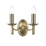 Ambassador Double Wall Bracket Antique Brass