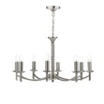 Ambassador 8lt Dual Mount Chandelier Satin Chrome