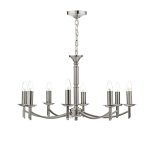 Ambassador 8lt Dual Mount Chandelier Satin Chrome