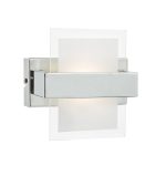 Apt LED Wall Light Polished Chrome & Glass