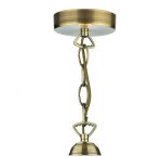 Ardeche 1lt Large Pendant Amber Glass & Antique Brass - Image 3