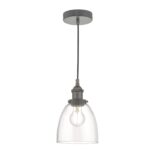 Arvin Pendant Antique Chrome & Glass