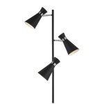 Ashworth 3lt Floor Lamp Matt Black & Polished Chrome - Image 3