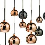 Aurelia 15lt Bar Pendant Black Chrome & Copper/Bronze Glass - Image 3
