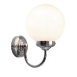 Barclay Bathroom Wall Light Polished Chrome Opal Glass IP44