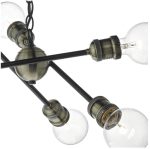 Brigade 6lt Pendant Black & Antique Brass - Image 3