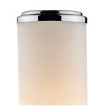Century Bathroom Wall Light Polished Chrome Opal Glass IP44 - Image 4