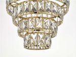 Cerys 1lt 4 Tier Pendant Crystal & Gold - Image 3