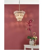 Cerys 1lt 4 Tier Pendant Crystal & Gold - Image 5