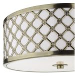 Civic Small 2lt Flush Antique Brass Frosted Glass - Image 3