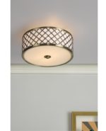 Civic Small 2lt Flush Antique Brass Frosted Glass - Image 4