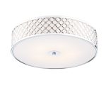 Civic Small 2lt Flush Polished Chrome Frosted Glass
