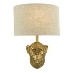 Raul Monkey Wall Light Gold With Shade - Image 3