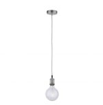 Satin Nickel/Grey Cord E27 Suspension 2M