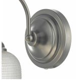 Tack Wall Light Antique Chrome & Textured Glass - Image 3