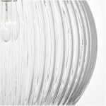 Tamara Pendant Satin Nickel & Ribbed Glass - Image 4