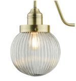 Tamara Wall Light Antique Brass Ribbed Glass - Image 3